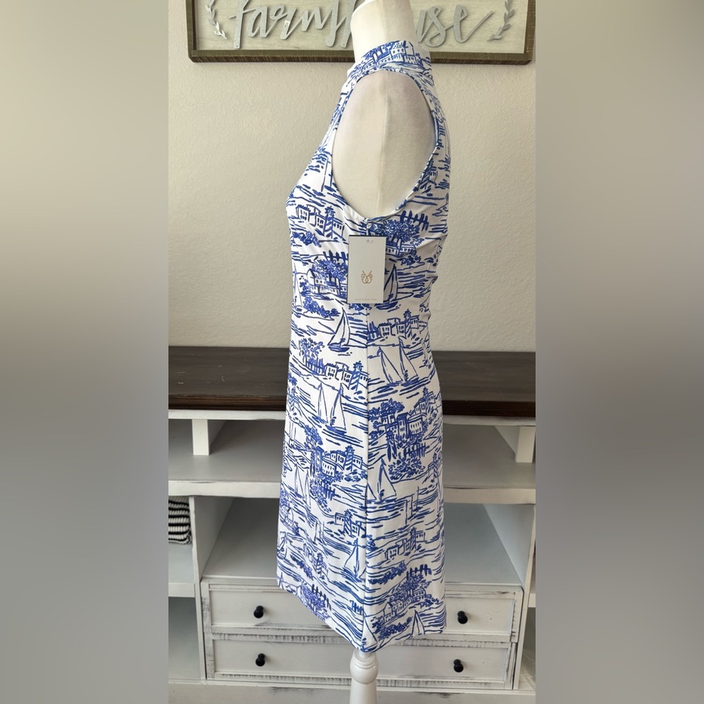 NWT Mahi Gold Schooner Dress Set Sail Sailor Blue Women's Size XS 1 - Picture 5 of 9